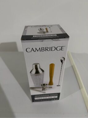 Cambridge 5-Piece Stainless Steel Bar Tool Set - Silver & Wood